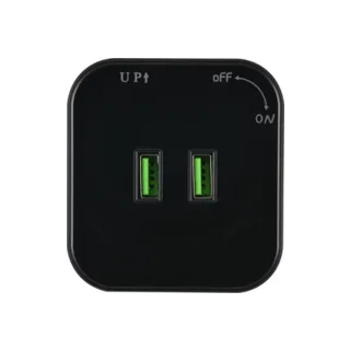 Трековая розетка Arte Milano Am-track-sockets 380022TS/USBx2 Black - фото 3