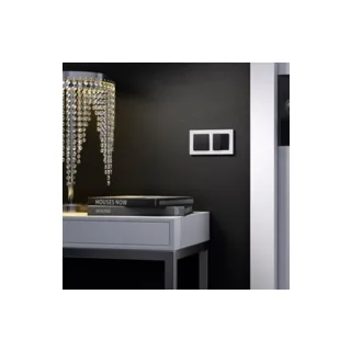 Выключатель Werkel W1122008/ Выключатель двухклавишный проходной (черный матовый) - фото 4