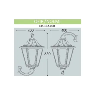 Уличный настенный светильник Fumagalli Noemi E35.132.000.AXH27 - фото 2