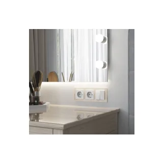 Рамка Werkel W0031141/ Рамка на 3 поста Favorit (молочный, стекло) - фото 4