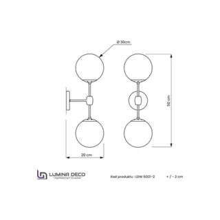 Бра Zodiak LDW 6001-2 BK+WT - фото 5