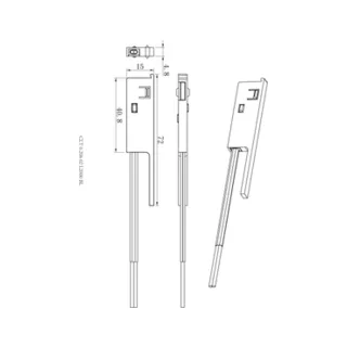Питание для магнитного шинопровода Crystal Lux CLT 0.206 02 L2000 BL - фото 2
