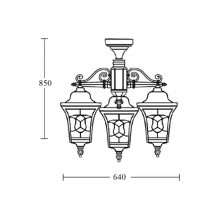 Потолочный светильник уличный VENECIA 2L 91870LA/3 Bl - фото 2