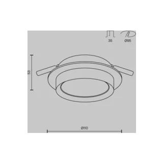 Встраиваемый светильник Maytoni Hoop DL086-GX53-RD-B - фото 2