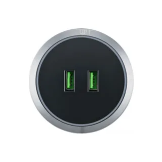 Трековая розетка Arte Milano Am-track-sockets 380066TS LED/USBx2 Grey - фото 3
