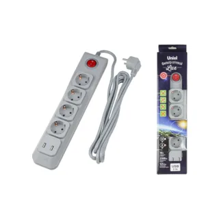 Удлинитель с выключателем Uniel S-Gsl5-3U UL-00001761 - фото 1