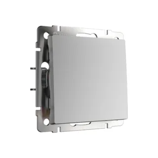 Выключатель Встраиваемые механизмы серебряные W1110006 - фото 1