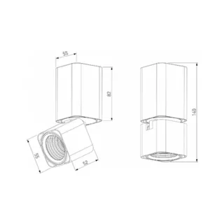 Накладной светильник Elektrostandard Cubus a063682 - фото 4