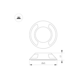 Декоративная накладка для светильника Arlight ART-DECK-CAP-LID2-R65 DECK 045350 - фото 4