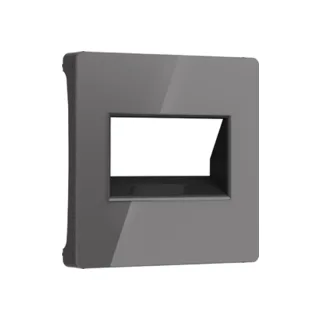 Накладка на механизм Werkel W1191144/ Накладка для двойной розетки Ethernet RJ-45 (графит акрил) - фото 1