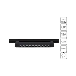 Трековый светильник Arte Lamp Flash A4575PL-1BK - фото 1