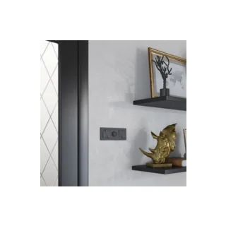 Выключатель Werkel W1222008/ Выключатель двухклавишный проходной (hammer черный) - фото 2