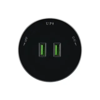 Трековая розетка Arte Milano Am-track-sockets 380011TS/USBx2 Black - фото 3