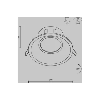 Встраиваемый светильник Maytoni Dot DL028-2-01B - фото 2