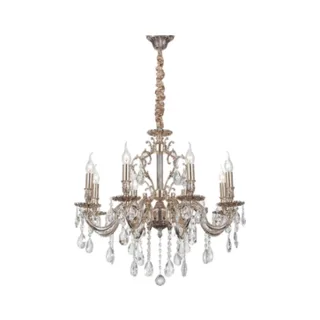 Подвесная хрустальная люстра Lucia Tucci BARLETTA BARLETTA 1730.8 coffe gold - фото 1