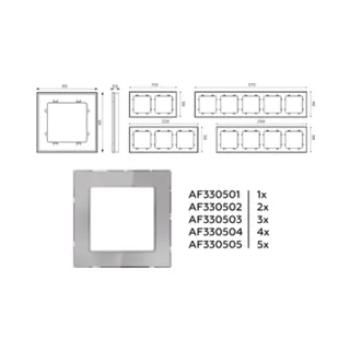 Рамка Ambrella Volt Platos Стекло органическое AF330501 - фото 2