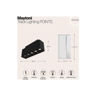 Трековый светильник Maytoni Points S35 TR014-2-10W3K-B - фото 2