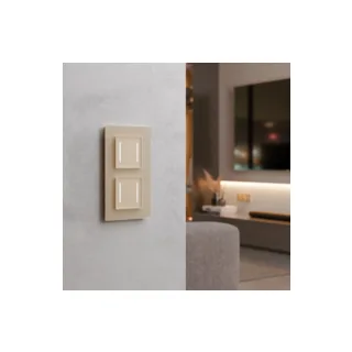 Выключатель Werkel W4522011/ Сенсорный выключатель двухклавишный с подсветкой (шампань) - фото 3