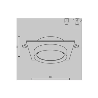 Встраиваемый светильник Maytoni Hoop DL086-GX53-SQ-BW - фото 3