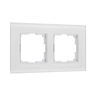 Рамка Werkel W0023101/ Рамка на 2 поста Senso (белый, стекло soft-touch) - фото 1