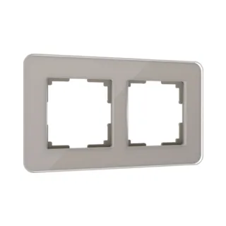 Рамка Werkel Elite дымчатый W0022417/ Рамка на 2 поста Elite (дымчатый, стекло) - фото 1