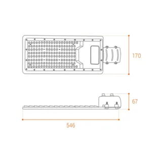 Уличный консольный светильник STL-150W/04 - фото 3