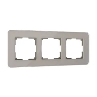 Рамка Werkel Elite дымчатый W0032417/ Рамка на 3 поста Elite (дымчатый, стекло) - фото 1