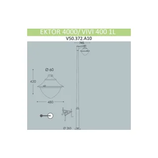 Наземный фонарь Vivi V50.372.A10.LXH27 - фото 2