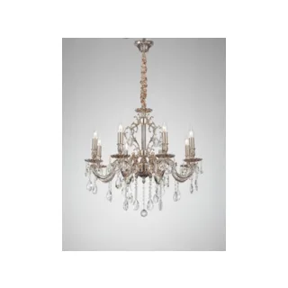 Подвесная хрустальная люстра Lucia Tucci BARLETTA BARLETTA 1730.8 coffe gold - фото 2