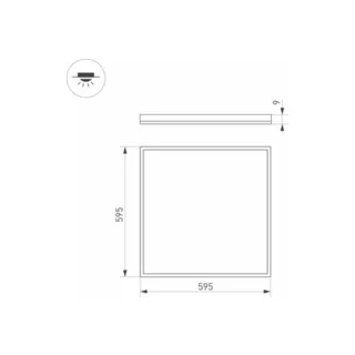 Светодиодная панель Arlight DL-INTENSO-S600x600-40W INTENSO 038431 - фото 3