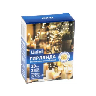 Гирлянда Uniel ULD-S0200 (UL-00007183), 2 м, IP20, тёплый белый - фото 2