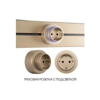 Трековая розетка Arte Milano Am-track-sockets-39 397951TS/ES Gold - фото 1