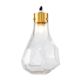 Светильник подвесной Delight Collection KR1197 KR1197P-1 brass/clear - фото 2