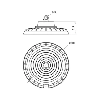 Промышленный купольный светильник ЭРА SPP-4 SPP-407-090-50K-240 - фото 5