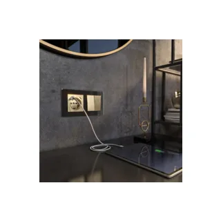 Розетка Werkel W1171710/ Розетка с заземлением, шторками и USB тип A+C (шампань рифленый) - фото 2