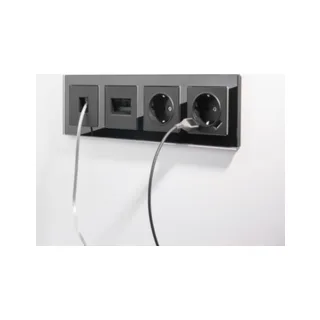 Розетка Werkel W1171508/ Розетка с заземлением, шторками и USBx2 (черный матовый) - фото 5