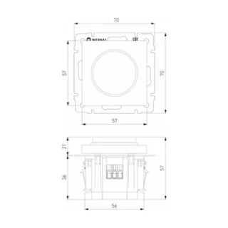 Диммер Встраиваемые механизмы белые W1142101 - фото 4