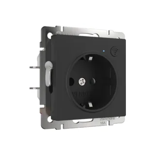 Розетка Werkel W1171608/ Умная розетка (черный матовый) - фото 1