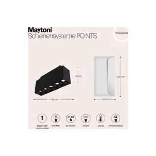 Трековый светильник Maytoni Points S35 TR014-2-10W4K-B - фото 2