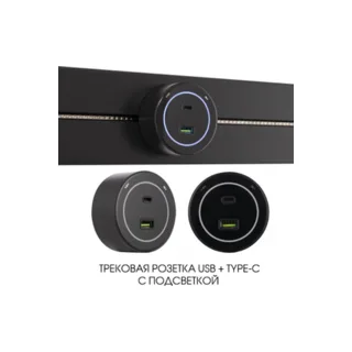 Трековая розетка Arte Milano Am-track-sockets-39 399732TS/USB-Type-C Black - фото 1