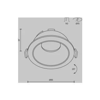 Встраиваемый светильник Maytoni Share DL051-U-1W - фото 2
