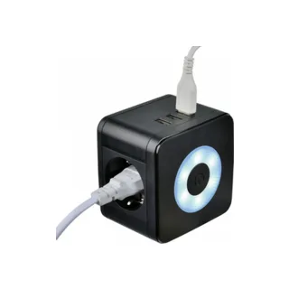 S-GCD2-1,5SBU BLACK Удлинитель серии Standard, с/з, шнур 1,5м, 2 гнезда, 3 USB, 16А. Черный. ТМ Uniel - фото 5
