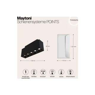 Трековый светильник Maytoni Points S35 TR014-2-10W3K-B - фото 5