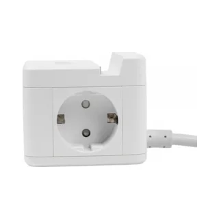 S-GCD2-1,5SBUH WHITE Удлинитель серии Standard, с/з, шнур 1,5м, 2 гнезда, 3 USB, 16А, держатель для телефона. Белый. ТМ Uniel - фото 3