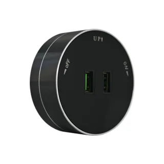 Трековая розетка Arte Milano Am-track-sockets 380011TS/USBx2 Black - фото 4