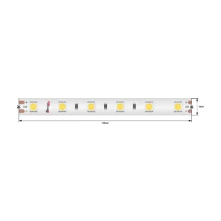 Светодиодная лента DesignLed LUX 5050, 60 шт/м, 14.4 Вт/м, 24 В, IP65, 6000 K холодный белый, 12 мм, 5 м DSG560-24-W-65 - фото 1