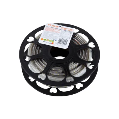 Светодиодная гибкая герметичная лента Uniel ULS-Q325 2835-60LED/m-10mm-IP67-220V-6W/m-25M-DW бобина 00863