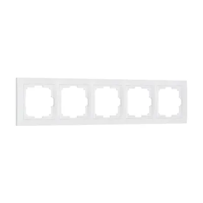 Рамка Werkel W0052001/ Рамка на 5 постов Snabb basic (белый)