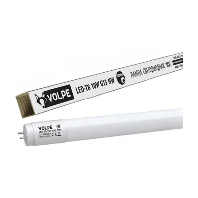 LED-T8-10W/NW/G13/FR/FIX/N Лампа светодиодная, матовый рассеиватель. Белый свет. Цоколь G13 неповоротный. ТМ Volpe.