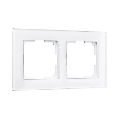 Рамка Werkel W0021101/ Рамка на 2 поста Favorit (белый,стекло)